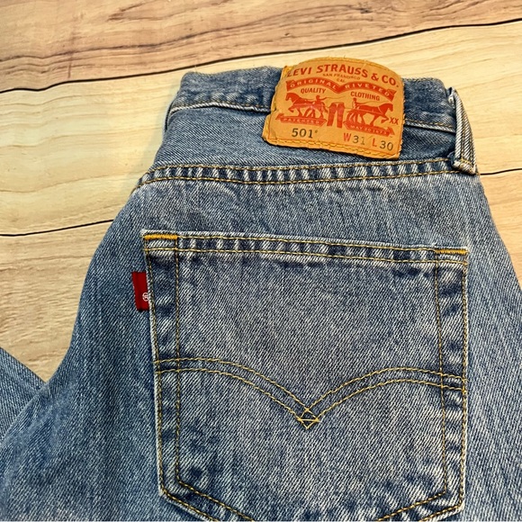 Levi’s 501 Denim Jeans Button Fly - Picture 5 of 8